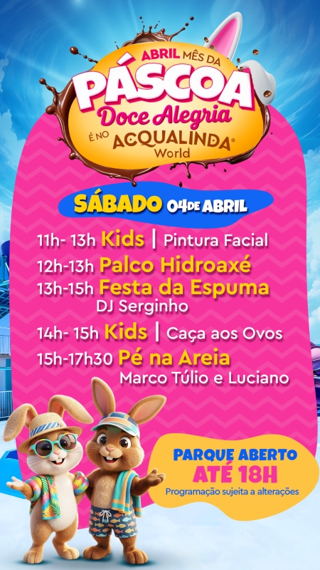 Evento thermas-acqualinda-world---sabado---0404---11h-as-18h---pascoa-doce-alegria