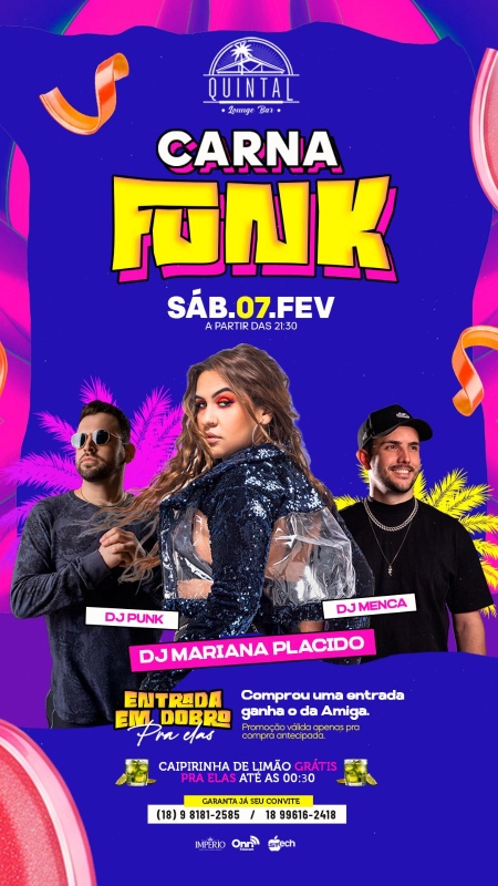 Evento quintal-lounge-bar---sabado---0702--21h30------dj-mariana-placido--dj-punk-