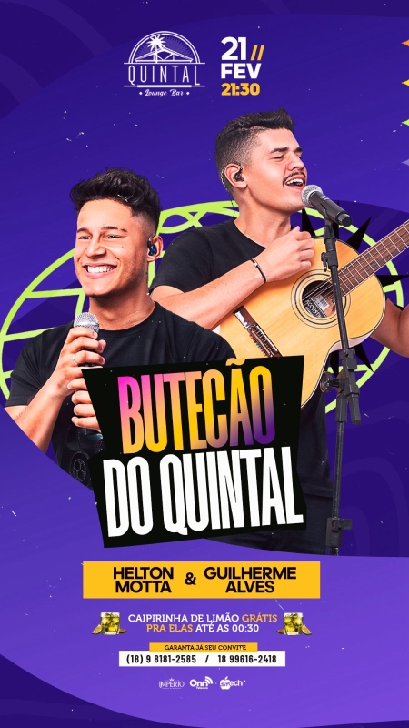 Evento quintal-lounge-bar---sabado----2102----21h30---helton-mota--guilherme-alves