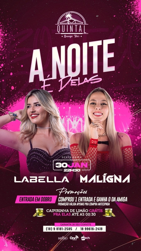 Evento quintal-lounge-bar---sexta--3002--22h30---labella--maligna