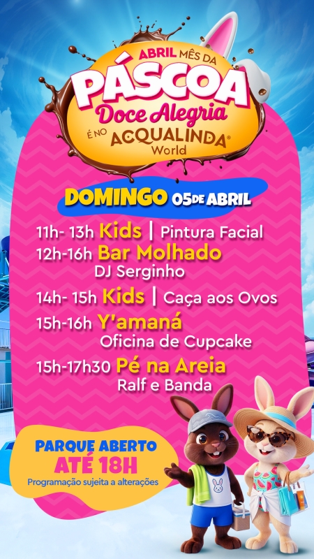 Evento thermas-acqualinda-world---domingo---0504---11h-as-18h---pascoa-doce-alegria