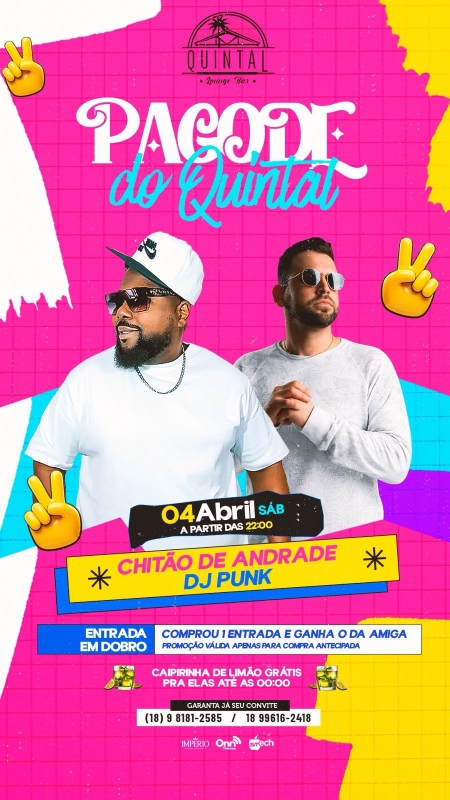 Evento quintal-lounge-bar---sabado---0404---22h---chitao-de-andrade--dj-punk