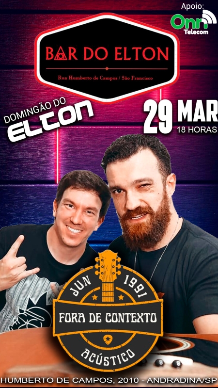 Evento bar-do-elton---domingo----2903---18h---fora-de-contexto